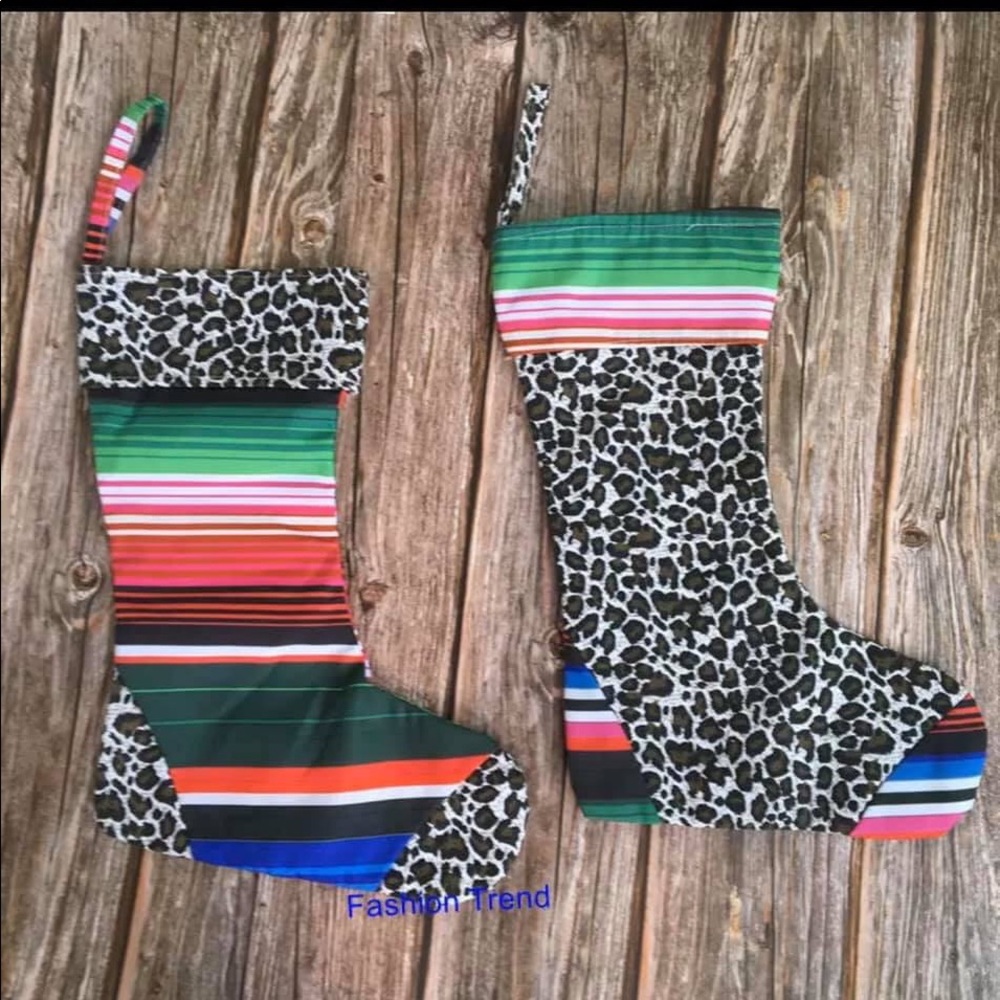 NEW  2 PACK SERAPE & LEOPARD STOCKINGS